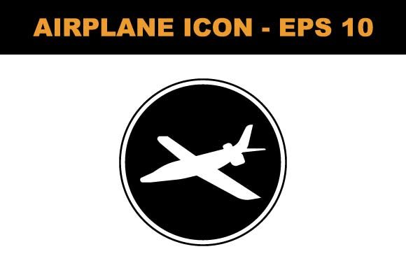 580x386 Jet Icon On Black Circle