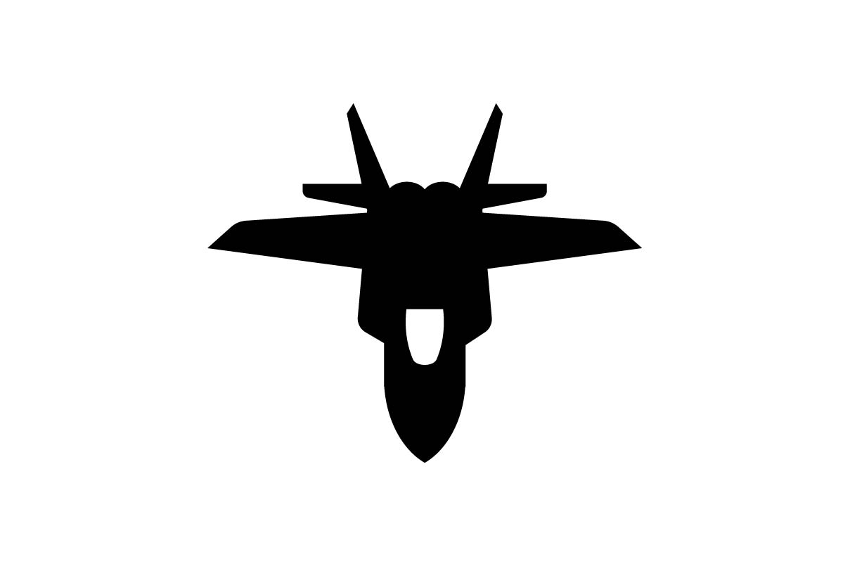 1209x805 Jet Monochrome Icon Graphic
