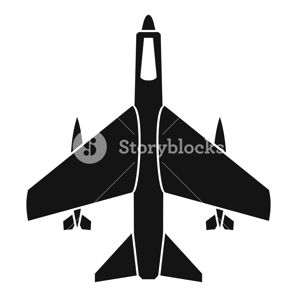 1000x1000 Armed Fighter Jet Icon Simple Illustration Of Armed Fighter Jet