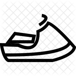 256x256 Jet Ski Icon Of Line Style