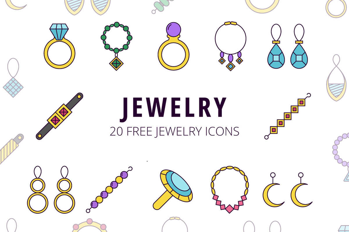 Free Jewelry Vector Icon Set 1200x800 Free Jewelry Vector Icon Set