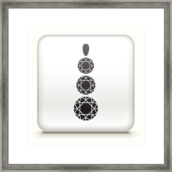 Royalty Free Vector Icon Button With Jewelry Icon Framed Print 600x600 Royalty Free Vector Icon Button With Jewelry Icon Framed Print