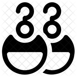 256x256 Earrings Jewelry Icon Of Glyph Style