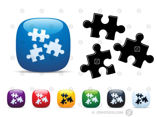 Jigsaw Icon Set Staystock 640x480 Jigsaw Icon Set Staystock