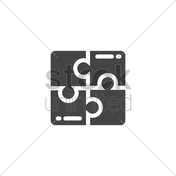 Jigsaw Icon Vector Image 600x600 Jigsaw Icon Vector Image