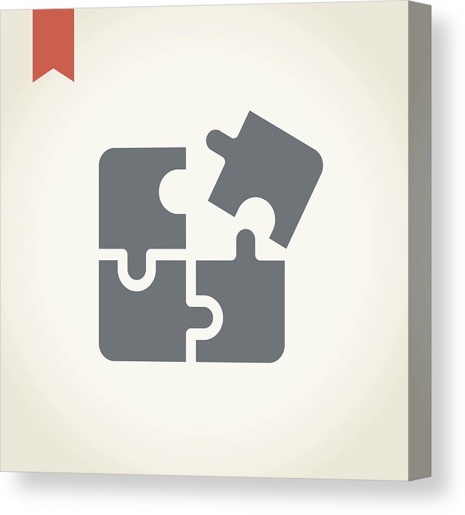 678x750 Jigsaw Puzzle Icon Canvas Print Canvas Art