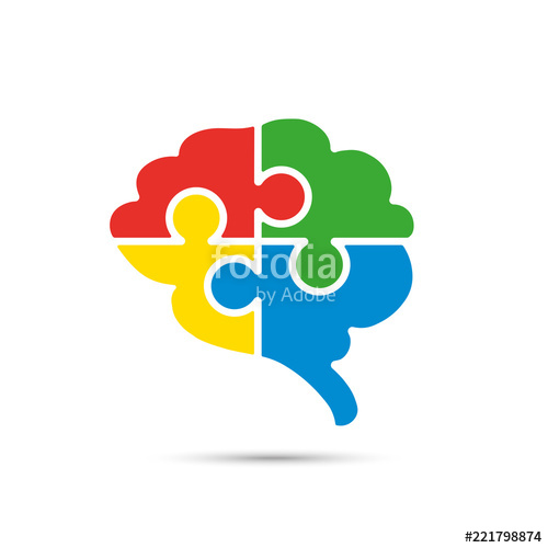 500x500 Brain And Jigsaw Puzzle Icon Stock Image And Royalty Free Vector