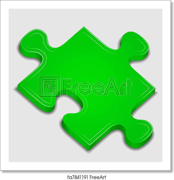 561x581 Free Art Print Of Puzzle Icon Icon Of Green Puzzle Piece, Vector