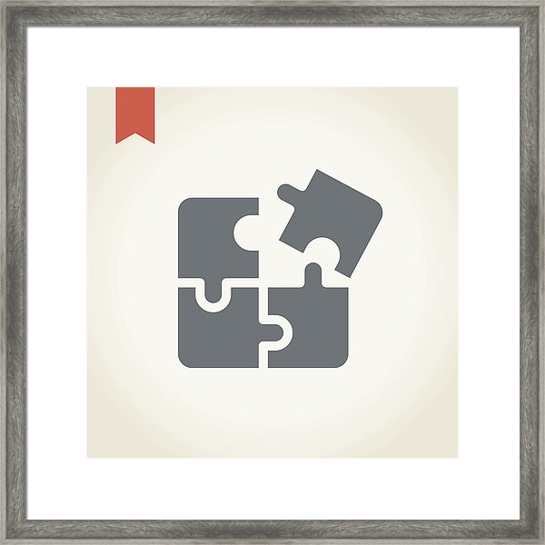 600x600 Jigsaw Puzzle Icon Framed Print