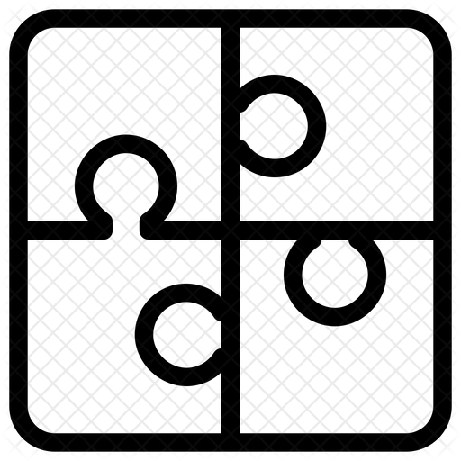 512x512 Jigsaw Puzzle Icon Of Line Style