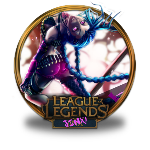 512x512 Jinx Unofficial Icon League Of Legends Gold Border Iconset