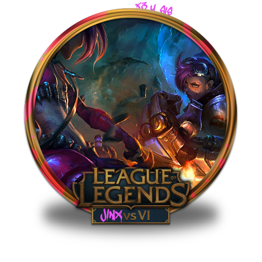 512x512 Vi Jinx Icon League Of Legends Gold Border Iconset