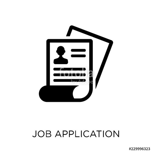 500x500 Job Application Icon Job Application Symbol Design From Human