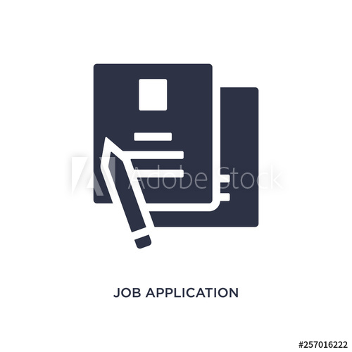 500x500 Job Application Icon On White Background Simple Element