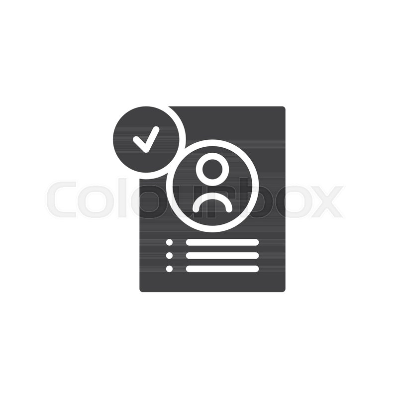 800x800 Approved Resume Vector Icon Filled Stock Vector Colourbox