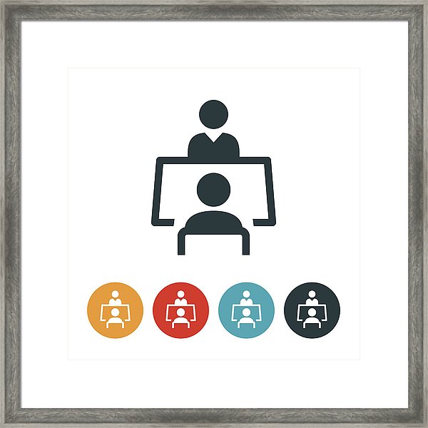 600x600 Job Interview Icon Framed Print