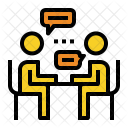 256x256 Job Interview Icon Of Colored Outline Style