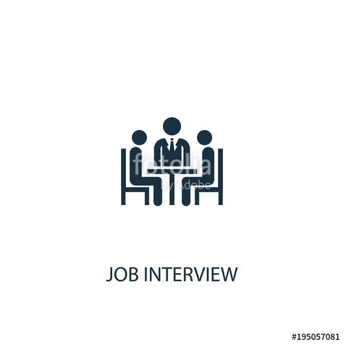 500x500 Job Interview Icon Simple Element Illustration Stock Image