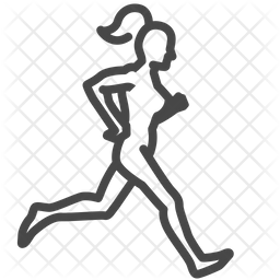 256x256 Jogging Icon Of Line Style
