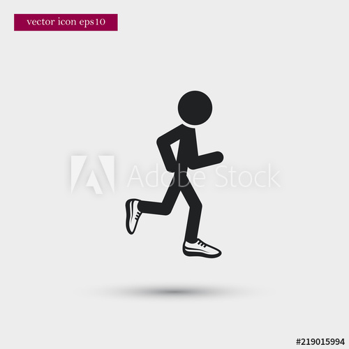 500x500 Jogging Icon Simple Running Element Illustration Athletics