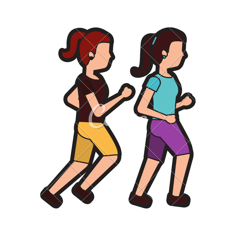 800x800 Women Person Avatar Running Or Jogging Icon Image