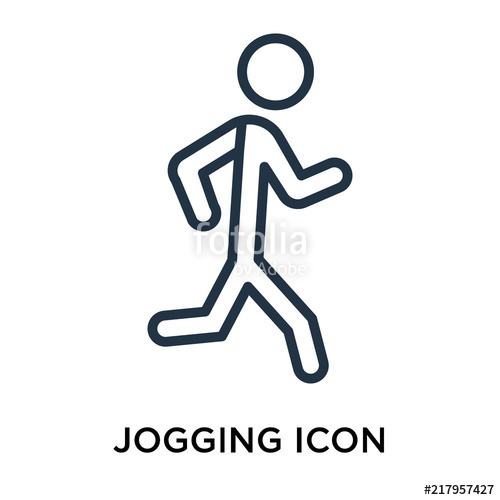 500x500 Jogging Icons Isolated On White Background Modern And Editable