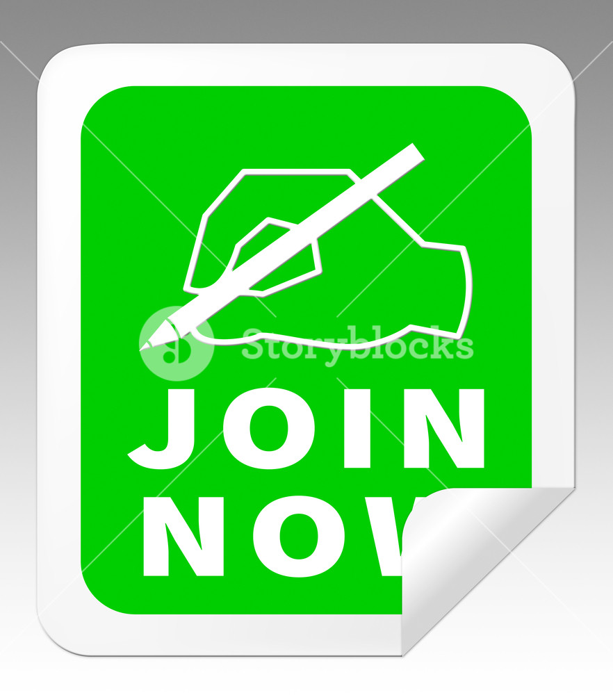 882x1000 Join Now Icon Meaning Admission Illustration Royalty Free Stock