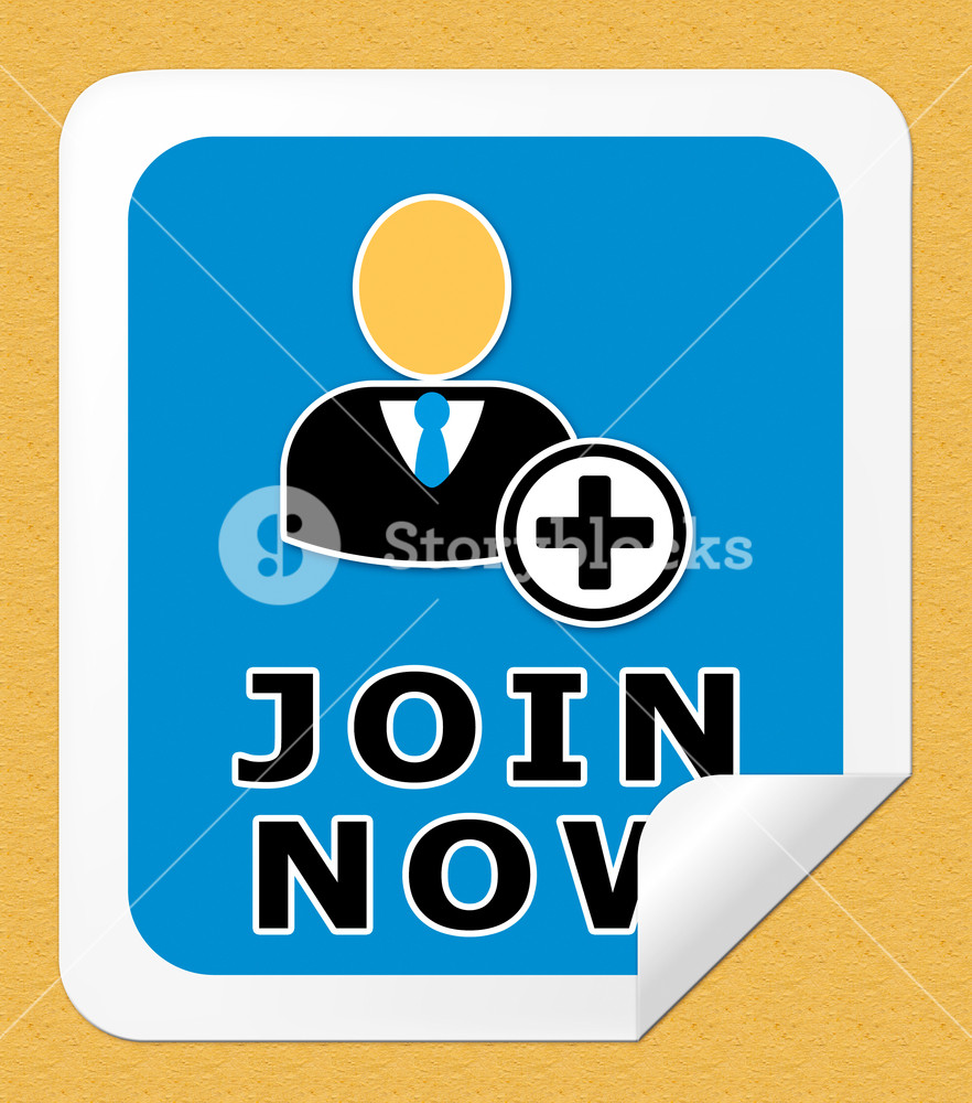 882x1000 Join Now Icon Means Admission Illustration Royalty Free Stock