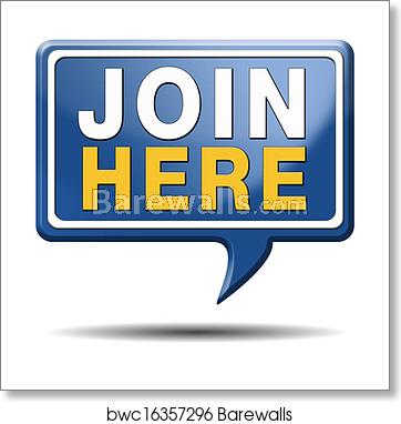 362x382 Join Here Icon, Art Print Barewalls Posters Prints