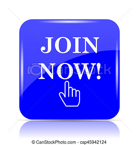 450x470 Join Now Icon, Blue Website Button On White Background