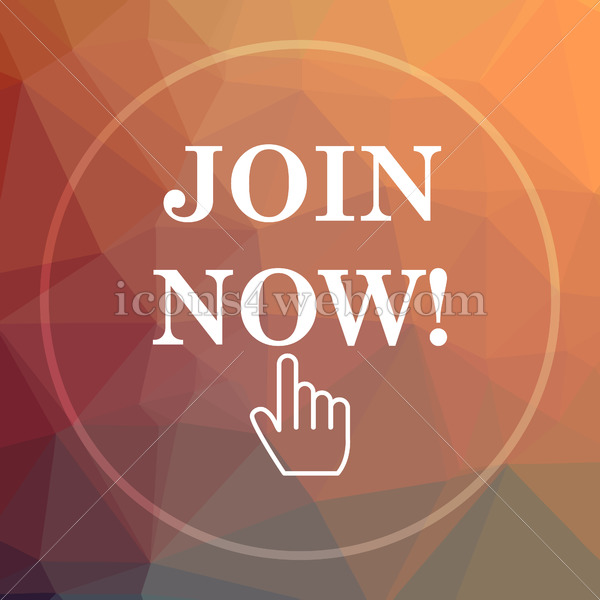 600x600 Join Now Low Poly Icon Website Low Poly Icon