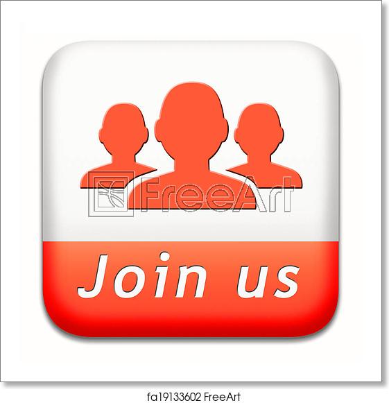 561x581 Free Art Print Of Join Us Button Join Us Now Button And Register