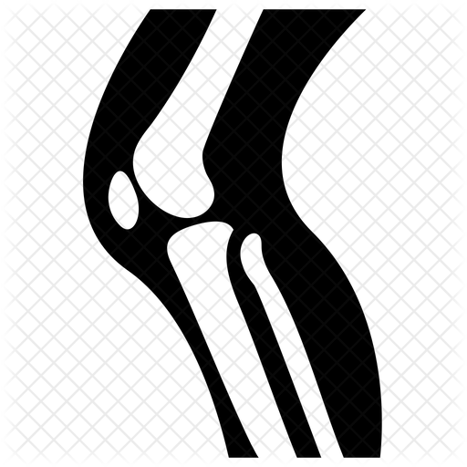 512x512 Knee Joint Icon Of Glyph Style