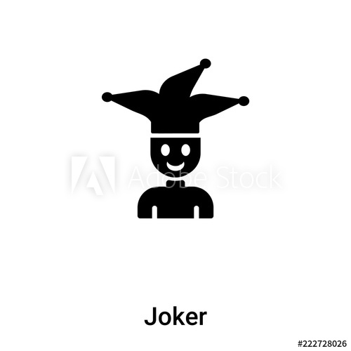 500x500 Joker Icon Vector Isolated On White Background, Logo Concept