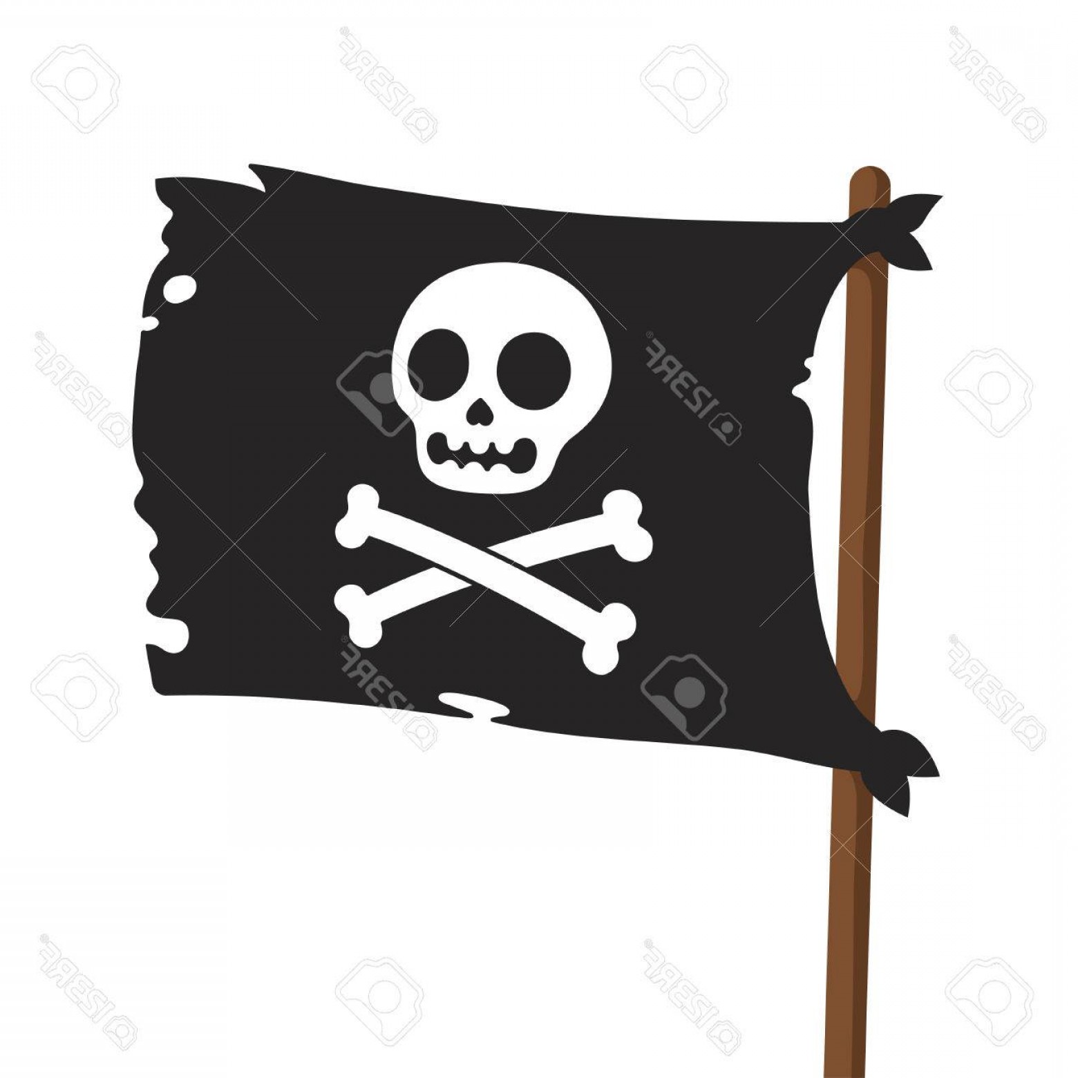 Пиратский флаг мультяшный