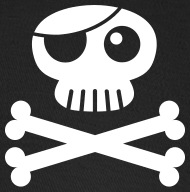Rusty Doodle Jolly Roger With Eye Patch Skull And Bones 190x192 Rusty Doodle Jolly Roger With Eye Patch Skull And Bones
