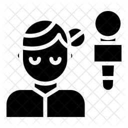 256x256 Journalist Icon Of Glyph Style