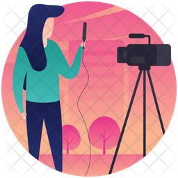 256x256 Journalist Icon Of Gradient Style