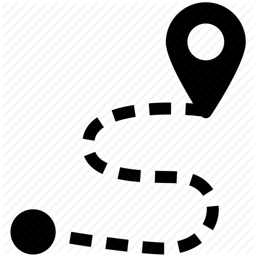 512x512 Business, Journey, Location, Logistics, Path, Pin, Route Icon