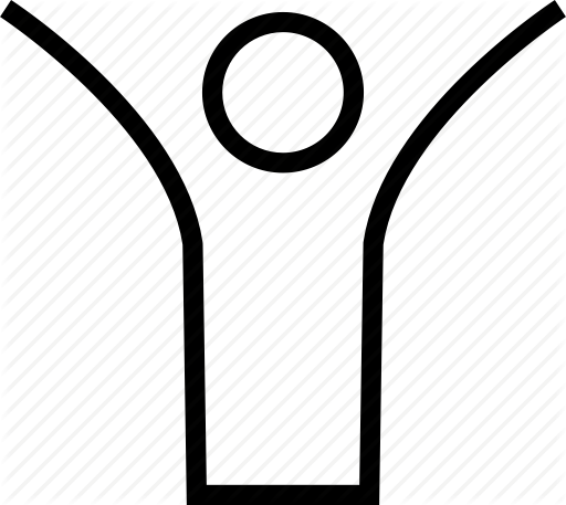 512x457 Hand, Happy, Joy, Jump, Person, Up Icon