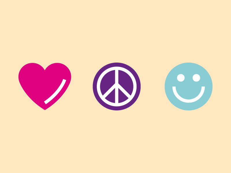 800x600 Love, Peace Joy Icons