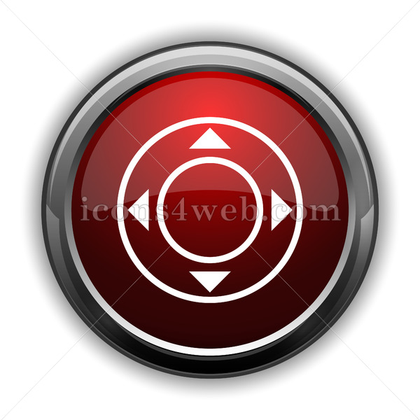 600x600 Joystick Icon Red Glossy Web Icon With Shaddow