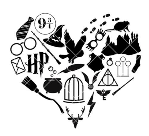 500x455 Wizarding Icon Heart Svgpngepsjpg Snarky Crafter Designs