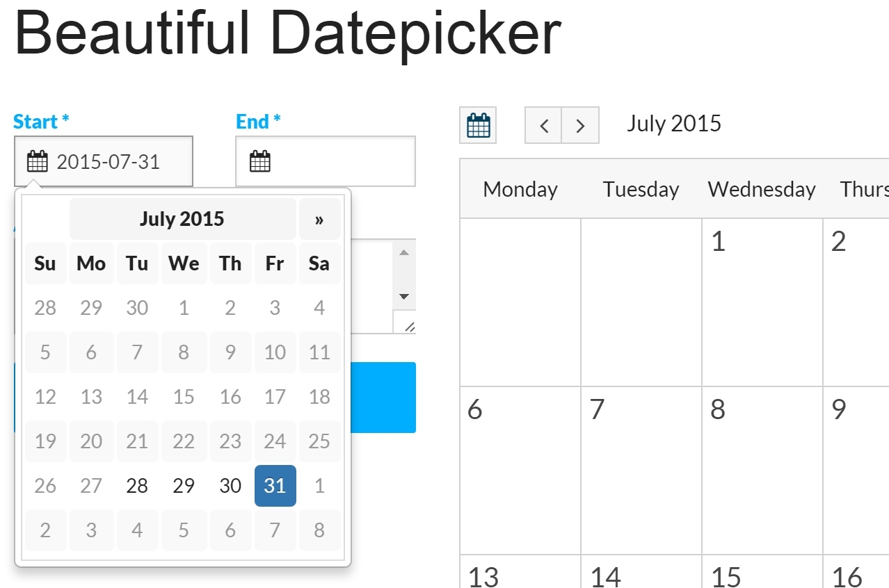 example jquery datepicker setdate