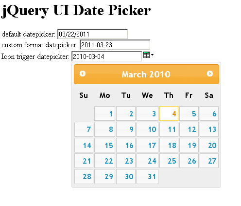 example jquery datepicker setdate