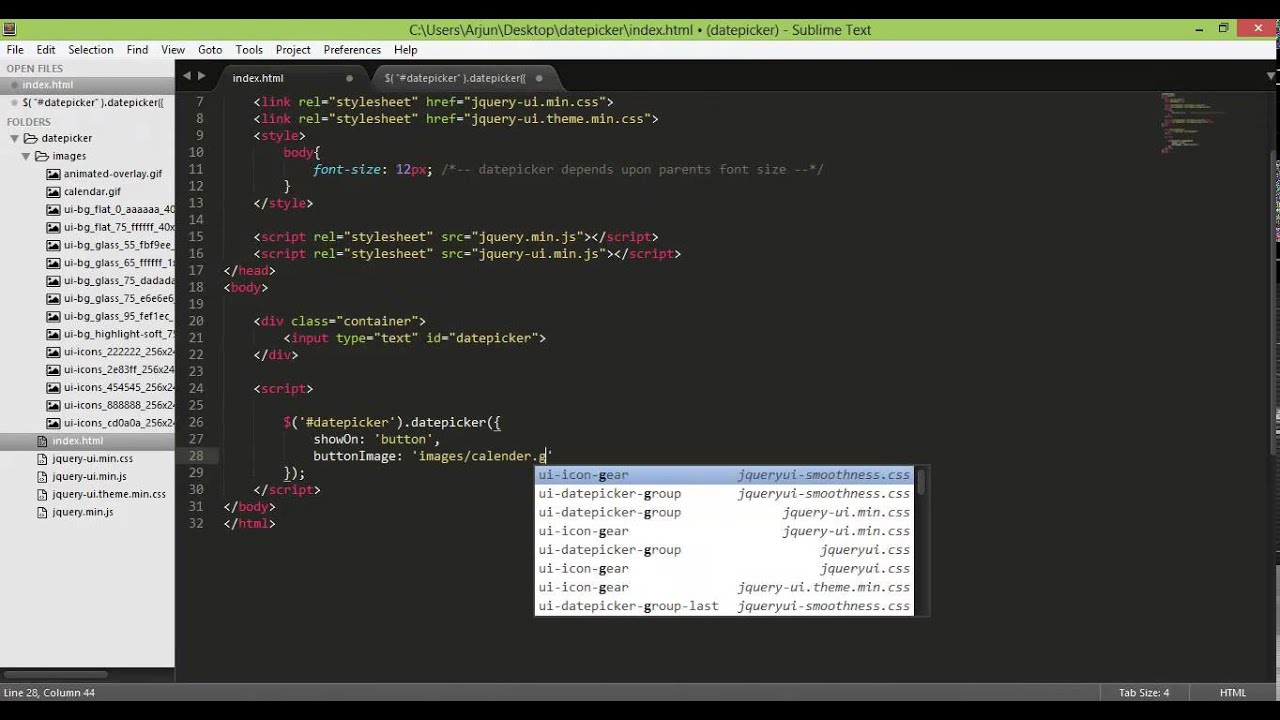 1280x720 Jquery Ui Datepicker Icon Trigger