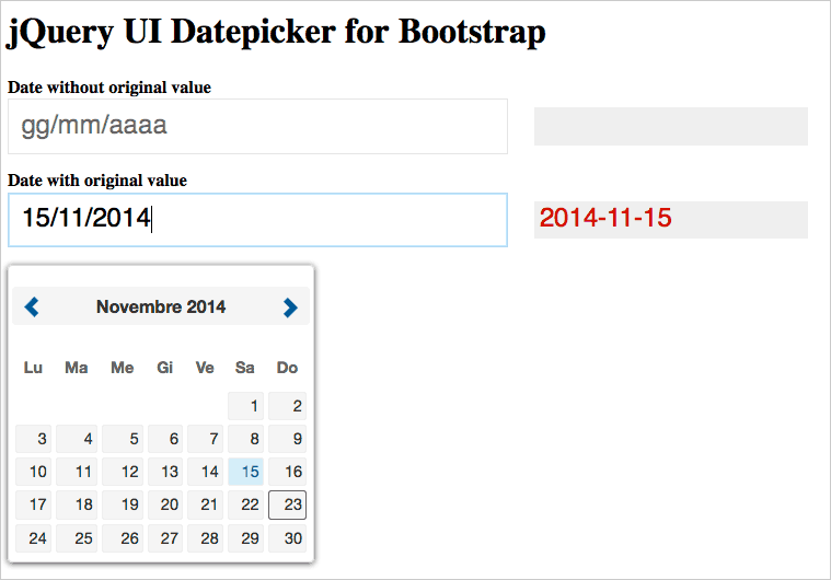 Datetime value