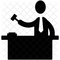 256x256 Judge Icon Of Glyph Style