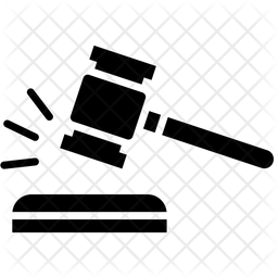 256x256 Judge Hammer Icon Of Glyph Style