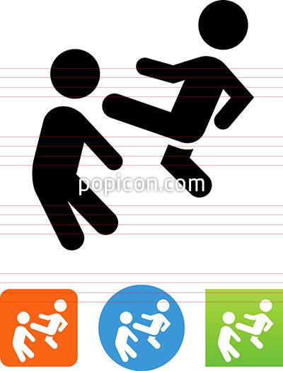 400x524 Judo Kick Icon